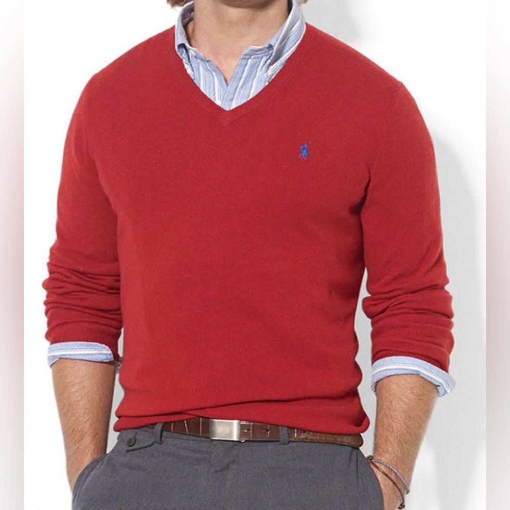 Men's Polo V-neck sweater size XL